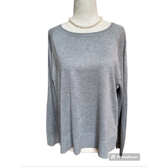 Zara Grey Light Knit Split Hem Top, S - Picture 3 of 10